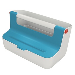 [92736] Cassetta portaoggetti con maniglia blu Cosy Leitz