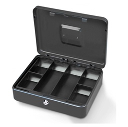 [47842] CASSETTA PORTAVALORI SECUR 20X16X9CM GRIGIO CHIARO