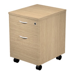 [89542] Cassettiera 1 cass.+ 1 classif. con ruote Rovere - EASY