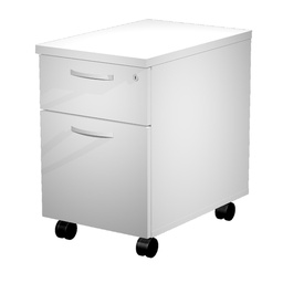 [79920] CASSETTIERA 1 CASS.+ 1 CLASSIFICATORE con RUOTE BIANCO - AGORA'