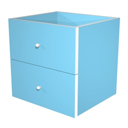 [74442] CASSETTIERA 2CASS. AZZURRO per LIBRERIA RAINBOW