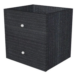 [74444] CASSETTIERA 2CASS. NERO VENATO per LIBRERIA RAINBOW