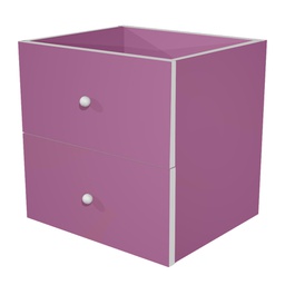 [74443] CASSETTIERA 2CASS. VIOLA per LIBRERIA RAINBOW
