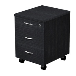 [74373] CASSETTIERA 3 CASS. con RUOTE NERO VENATO - EASY