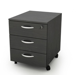 [82848] Cassettiera 3 Cass. con ruote Nero venato - Rainbow