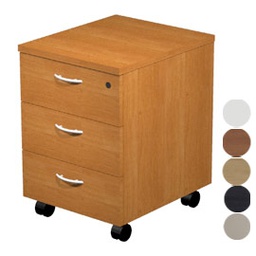 [74371] CASSETTIERA 3 CASS. con RUOTE NOCE CHIARO - EASY