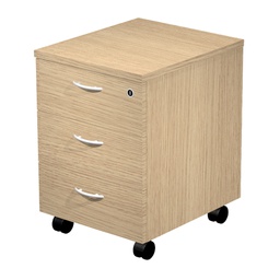 [89541] Cassettiera 3 cass. con ruote Rovere - EASY