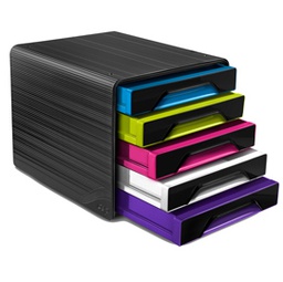 [83475] Cassettiera 5 cassetti standard nero/multicolori 7-111 Smoove Cep