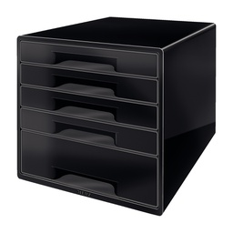 [83029] Cassettiera drawer Cabinet CUBE 5 nero Leitz