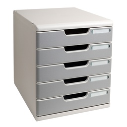 [61958] CASSETTIERA MODULO A4 5 CASSETTI GRIGIO/GRANITO EXACOMPTA