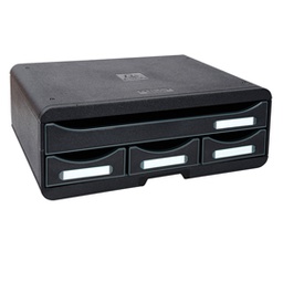 [83528] Cassettiera Toolbox 4 cassetti nero Exacompta