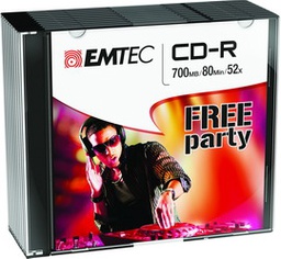[EMTC801052SL] CD-R EMTEC 80MIN/700MB 52X SLIM CASE (kit 10pz