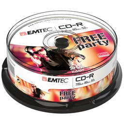 [EMTC801052CB] CD-R EMTEC 80MIN/700MB 52x SPINDLE (kit 10pz
