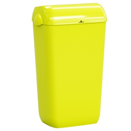 [96772] Cestino gettacarte Skin con coperchio 23 L giallo fluo