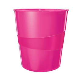 [80517] CESTINO GETTACARTE WOW FUCSIA METALLIZZATO 15LT LEITZ