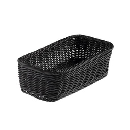 [91105] Cestino Vanity polipropilene rettangolare 32,5x17,5x10h cm nero Leone