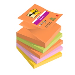 [94357] Cf. 5pz blocco 90foglietti Post-it® Super Sticky Z-Notes 76x76mm R330-5SS-BOOS
