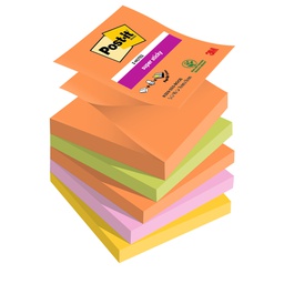 [94357] Cf. 5pz blocco 90foglietti Post-it® Super Sticky Z-Notes 76x76mm R330-5SS-BOOS