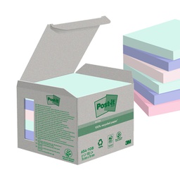 [94385] Cf. 6pz blocco 100fg. Post-it® Notes Green 76x76mm 654-1GB NATURAL