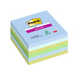 [94691] Cf. 6pz blocco 90fg. Post-it® Super Sticky 100x100mm righe Oasis 675-6SS-OAS
