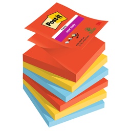 [94354] Cf. 6pz blocco 90foglietti Post-it® Super Sticky Z-Notes 76x76mm R330-6SS-PLAY