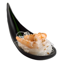 [96750] Ciotola a cucchiaio fingerfood in melamina nera 14,5x4,5x1,5cm Leone