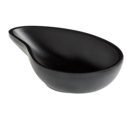 [96748] Ciotola a goccia fingerfood in melamina nera 10x6,5x2,4 cm Leone