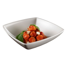 [96740] Ciotola quadrata in melamina bianca 21x21x7cm Leone