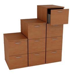 [86715] Classificatore 2 CASSETTI per cartelle sosp. H73,2cm Noce Chiaro - Filing