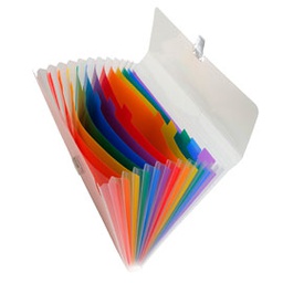 [71900] CLASSIFICATORE A 13 TASCHE 33x25cm IN PPL CRYSTAL