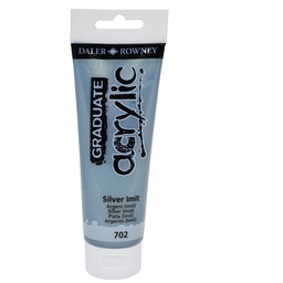 [85524] Colore acrilico fine Graduate tubo 120ml argento imit. Daler Rowney