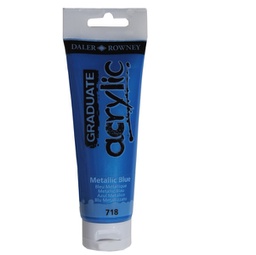 [85525] Colore acrilico fine Graduate tubo 120ml blu metal Daler Rowney