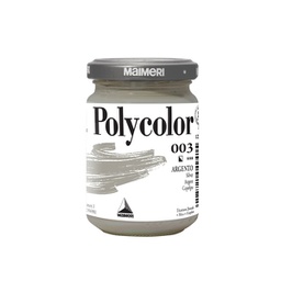 [85209] Colore vinilico Polycolor vasetto 140 ml argento Maimeri