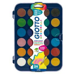 [40480] COLORI ACQUERELLO IN 24 COLORI pastiglie da D30mm GIOTTO