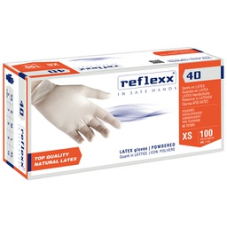 [96921] Conf 100 Guanti In lattice c/polvere R40 taglia L bianchi Reflexx