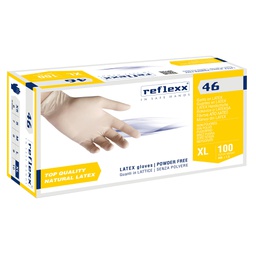 [96927] Conf 100 Guanti In lattice s/polvere R46 taglia XL bianchi Reflexx