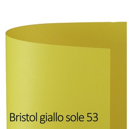 [65767] Conf.10 cartoncino Bristol Color 200gr 100x70cm giallo sole 53 Favini