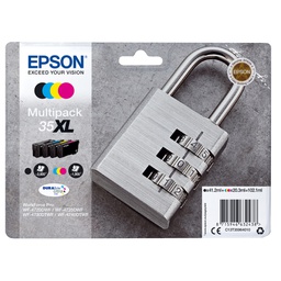 [EPST35964010] CONF. 4 CARTUCCE INK 1 COLORE PER SERIE 35XL LUCCHETTO