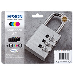 [EPST35864010] CONF. 4 CARTUCCE INK 1 X COLORE SERIE 35 LUCCHETTO