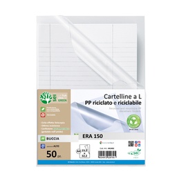 [94541] Conf 50 cartelline a L in PP riciclato buccia A4 ERA 150 Sei rota