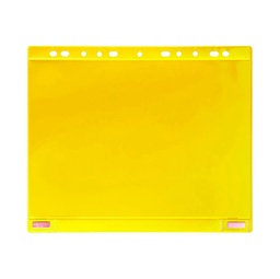 [92170] Conf. 5 Buste forate per supporti magnetici ad anelli f.to A4 giallo Djois