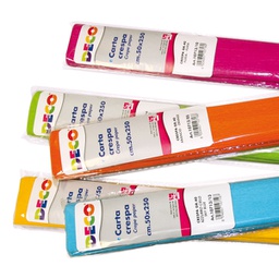 [89138] Confezione 6 rotoli carta crespa gr.40 250x50cm colori freddi DECO