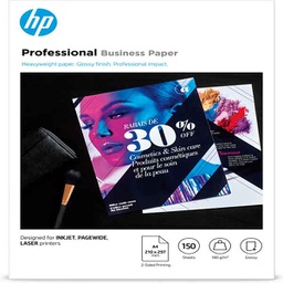 [HP3VK91A] Confezione da 150 fogli carta professionale lucida HP per getto d'inchiostro A4