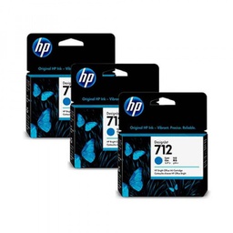 [HP3ED77A] Confezione da 3 cartucce HP di inchiostro ciano DesignJet HP 712 da 29 ml