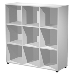 [82938] Contenitore a 9 caselle a giorno 119x40xH121,6cm Grigio - Maxi Rainbow