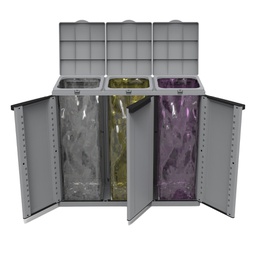 [79668] Contenitore Ecoline 3 Grigio 3x110Lt Terry