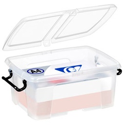 [64591] CONTENITORE MULTIUSO C/COPERCHIO L38,5x P29,5x H17,5cm - 12LT STRATA