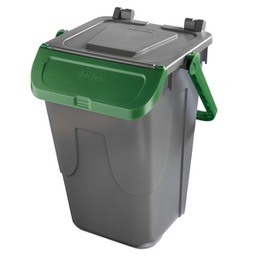 [97442] Contenitore portarifiuti Ecology 35Lt c/sportello e maniglione verde