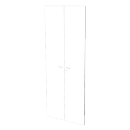[76851] COPPIA ANTE in MELAMIN. x libreria alta L76cm BIANCO