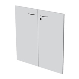 [76848] COPPIA ANTE in MELAMIN. x libreria bassa L76cm BIANCO